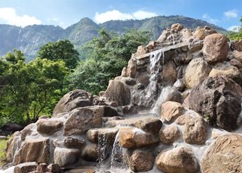 Herbal plantation and eco-resort grounds at Seetharkundu Resorts, Nelliyampathy foothills, Palakkad, Kerala